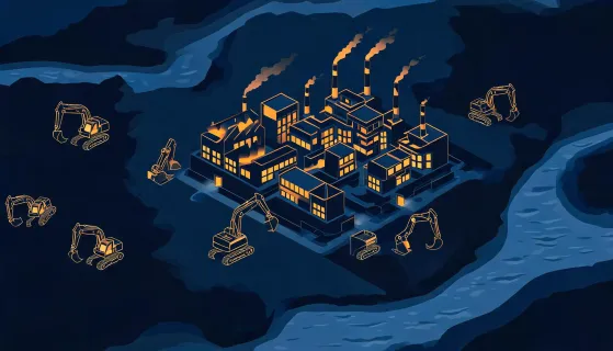 Map style illustration of LiuGong plant location