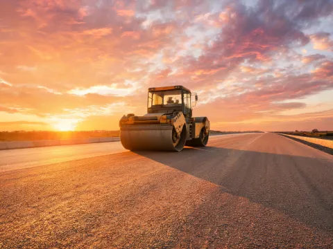 Highway base course compaction
