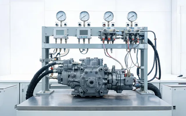 Hydraulic test bench for excavator main pump